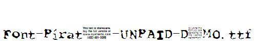 Font-Pirate-UNPAID-DEMO