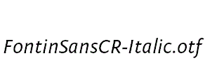 FontinSansCR-Italic