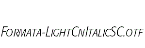 Formata-LightCnItalicSC