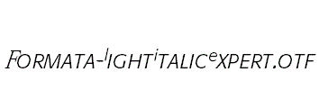 Formata-LightItalicExpert