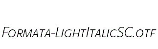 Formata-LightItalicSC