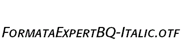 FormataExpertBQ-Italic