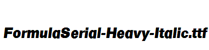 FormulaSerial-Heavy-Italic