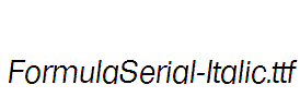 FormulaSerial-Italic