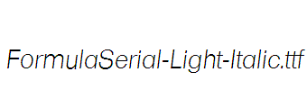 FormulaSerial-Light-Italic