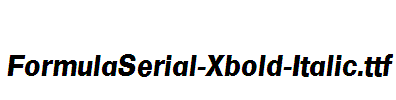 FormulaSerial-Xbold-Italic