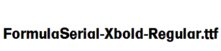 FormulaSerial-Xbold-Regular