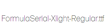 FormulaSerial-Xlight-Regular