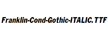 Franklin-Cond-Gothic-ITALIC