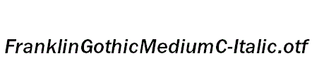 FranklinGothicMediumC-Italic