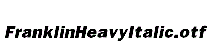 FranklinHeavyItalic