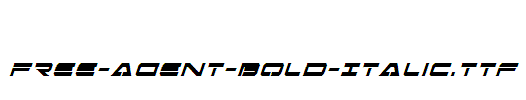 Free-Agent-Bold-Italic