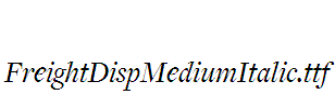 FreightDispMediumItalic