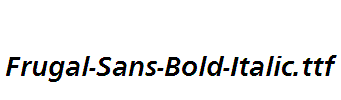Frugal-Sans-Bold-Italic
