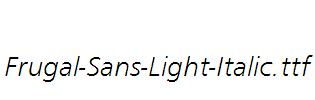Frugal-Sans-Light-Italic