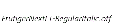 FrutigerNextLT-RegularItalic