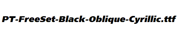 PT-FreeSet-Black-Oblique-Cyrillic