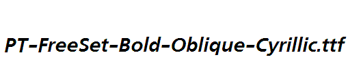 PT-FreeSet-Bold-Oblique-Cyrillic