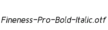 Fineness-Pro-Bold-Italic