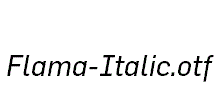 Flama-Italic