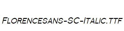 Florencesans-SC-Italic