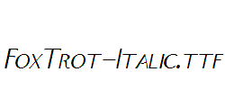 FoxTrot-Italic