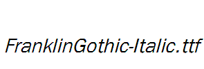 FranklinGothic-Italic