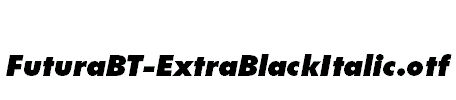 FuturaBT-ExtraBlackItalic