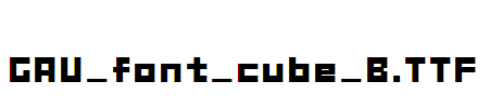 GAU_font_cube_B