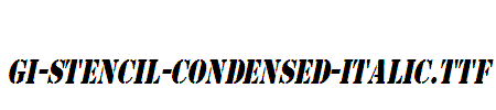 GI-Stencil-Condensed-Italic