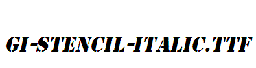 GI-Stencil-Italic