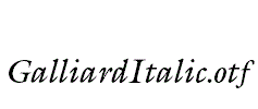 GalliardItalic