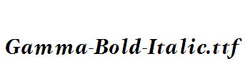 Gamma-Bold-Italic