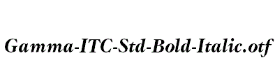 Gamma-ITC-Std-Bold-Italic