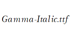 Gamma-Italic