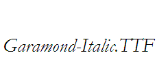 Garamond-Italic