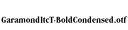 GaramondItcT-BoldCondensed