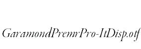 GaramondPremrPro-ItDisp