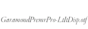 GaramondPremrPro-LtItDisp