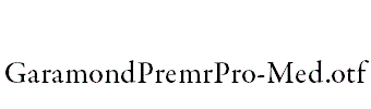 GaramondPremrPro-Med