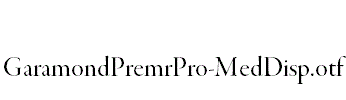 GaramondPremrPro-MedDisp