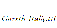 Gareth-Italic