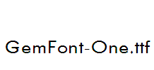 GemFont-One