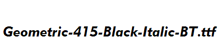 Geometric-415-Black-Italic-BT