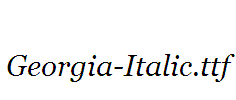 Georgia-Italic