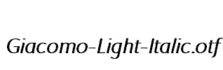 Giacomo-Light-Italic