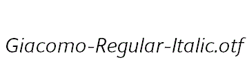 Giacomo-Regular-Italic