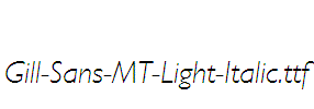 Gill-Sans-MT-Light-Italic