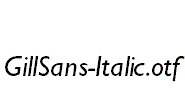 GillSans-Italic