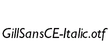 GillSansCE-Italic